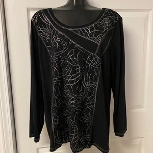 Black Sparkle Top XL